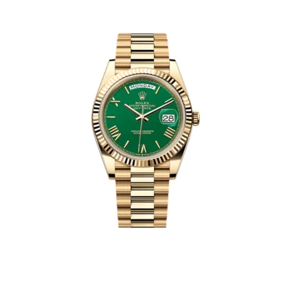 Rolex Day-Date 40mm Green Roman Yellow Gold 228238