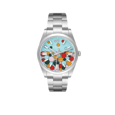 Rolex Oyster Perpetual 41mm Celebration Dial Steel Mens Watch 124300