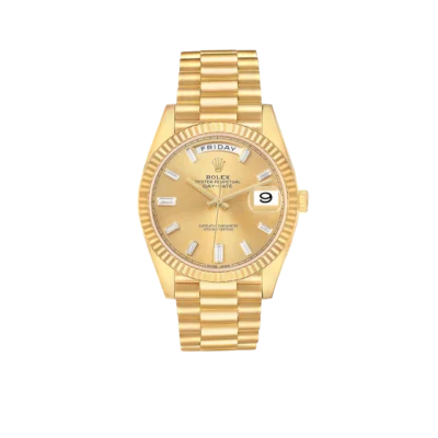 Rolex President Day-Date 40mm Yellow Gold Diamond Mens Watch 228238
