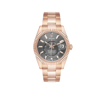 Rolex Sky-Dweller 42mm Rose Gold Slate Dial Mens Watch 326935