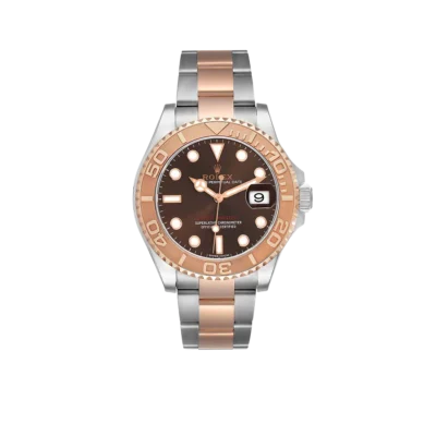 Rolex Yachtmaster 40 Rose Gold Steel Brown Dial Mens Watch 116621