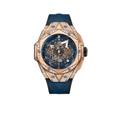 Hublot Big Bang Unico Sang Bleu II King Gold Blue Pavé 45mm 418.OX.5108.RX.1604.MXM20