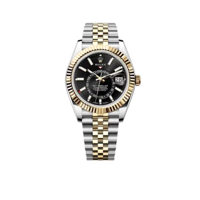 Rolex Sky-Dweller 42 mm Oyster, Oystersteel and Yellow Gold 336933 Bright Black