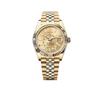 Rolex Sky-Dweller 42mm Oyster Yellow Gold 336938 Champagne-colour