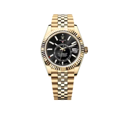 Rolex Sky-Dweller 42mm Oyster Yellow Gold 336938 Bright Black