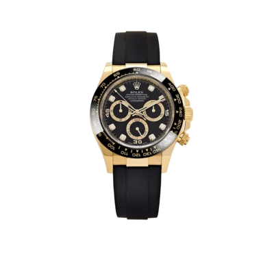 Rolex Daytona 40mm Yellow Gold Black Diamond Dial 116518LN
