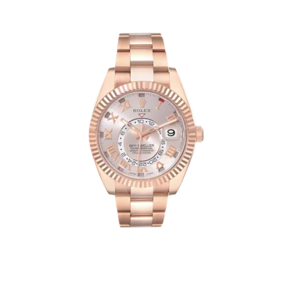 Rolex Sky-Dweller 42mm  Rose Gold Sundust Dial Mens Watch 326935