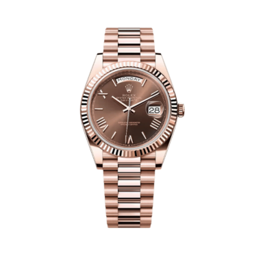 Rolex Day-Date 40mm 228235 Rose Gold Chocolate Roman Dial (2025)