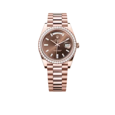 Rolex Day-Date 40mm President Rose Gold Diamond Mens Watch 228345