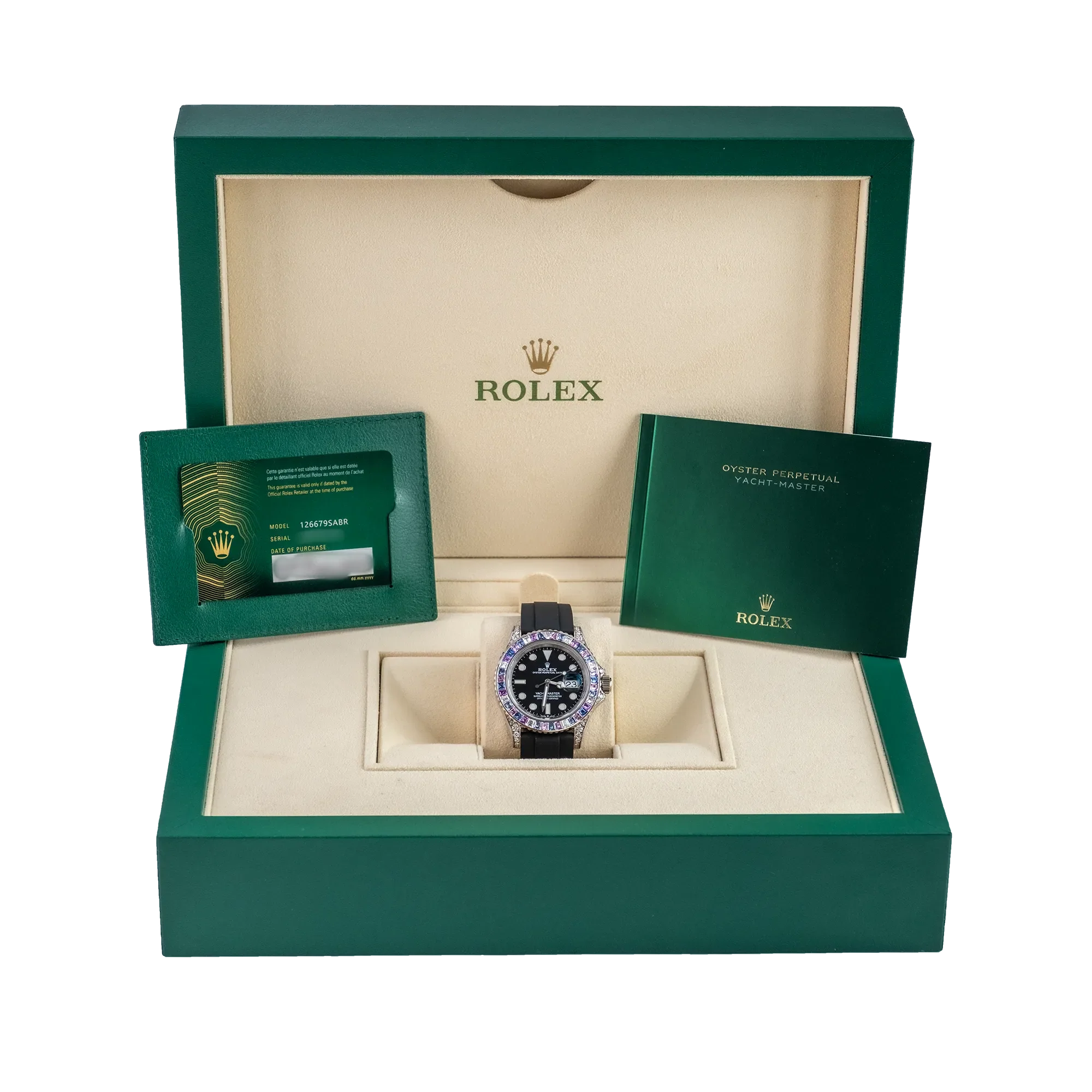 Rolex Yacht-Master Cotton Candy 40mm White Gold Black Dial Oysterflex 126679SABR - Image 7