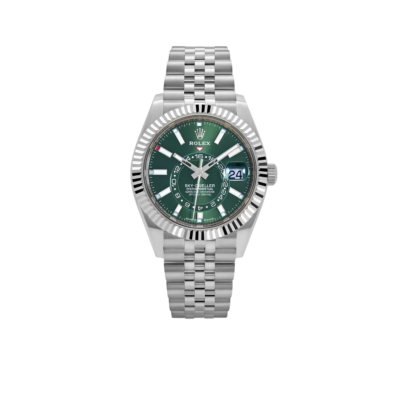 Rolex Sky-Dweller Stainless Steel Green Dial Jubilee 336934-0002 New