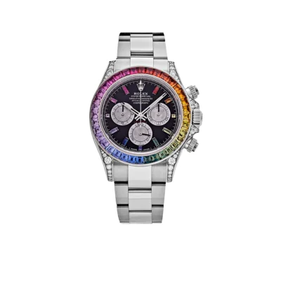 Rolex Daytona 40mm 116599RBOW Rainbow White Gold Black Dial