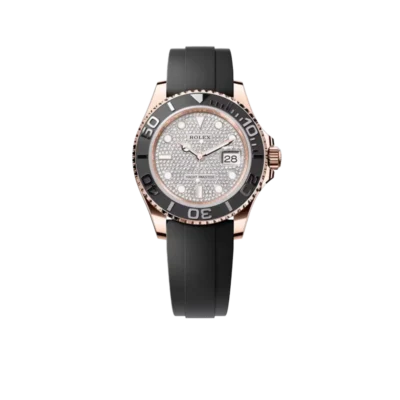 Rolex Yacht-Master 40mm 126655 Rose Gold Pavé Diamond Dial