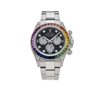 Rolex Daytona 116599RBOW Rainbow White Gold Black Diamond Dial Sapphire Bezel