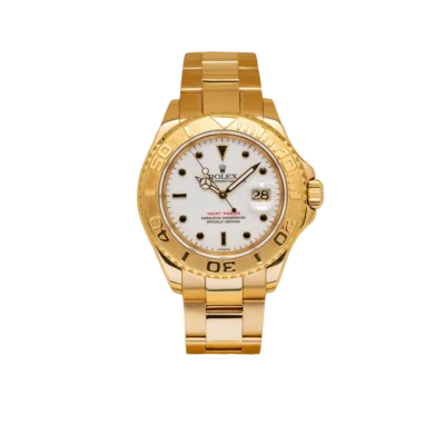 Rolex Yachtmaster 40mm Yellow Gold White Dial Mens Watch 16628