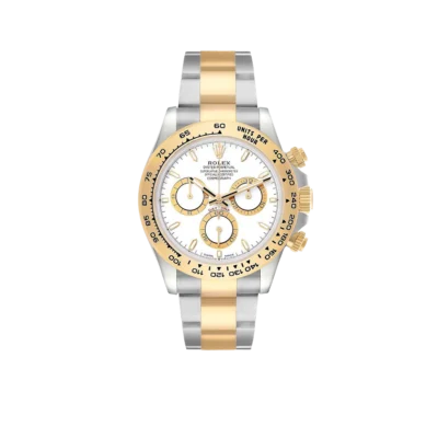 Rolex Daytona 40mm Steel Yellow Gold White Dial Mens Watch 126503