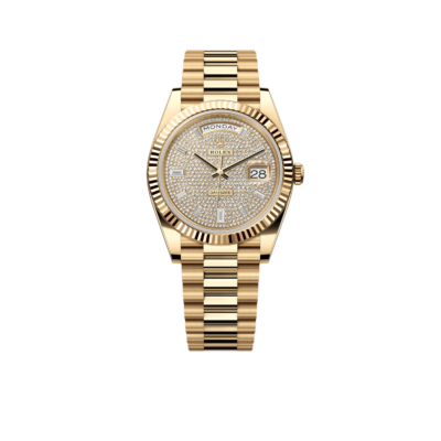 Rolex Day-Date 40 President Yellow Gold Diamond Paved Dial 228238-0054