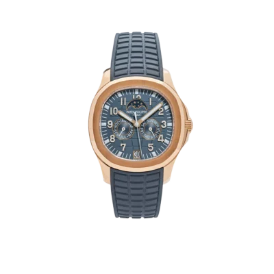 Patek Philippe Aquanaut Luce 40mm 5261R-001 Annual Calendar Moon Phases Rose Gold Blue-Gray Dial