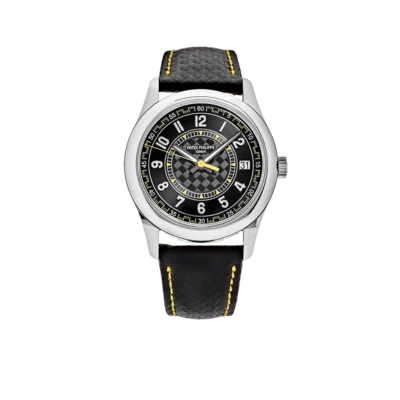 Patek Philippe Calatrava 40mm 6007G-001 White Gold Black Dial Yellow Accents