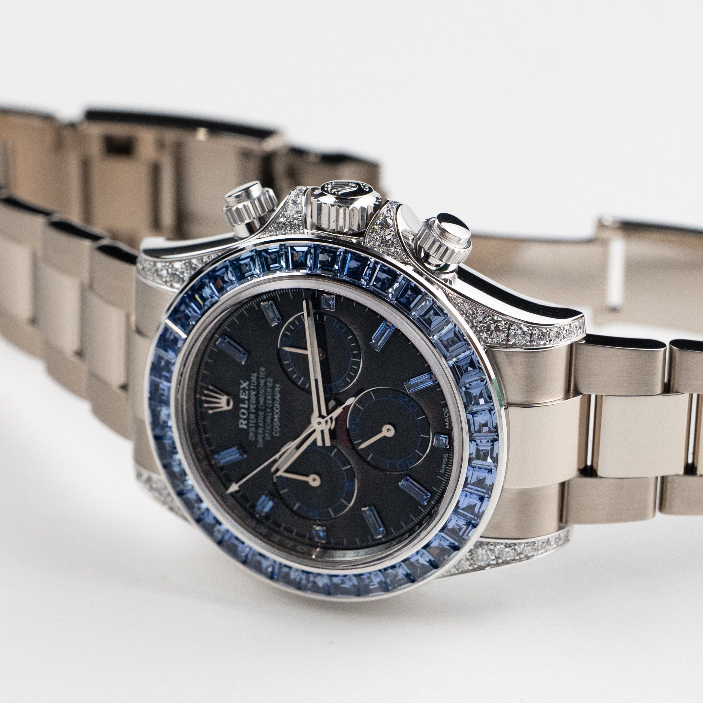 Rolex Daytona 40mm 126599TSA White Gold Silver Sheen Obsidian Dial Sapphire Bezel - Image 6