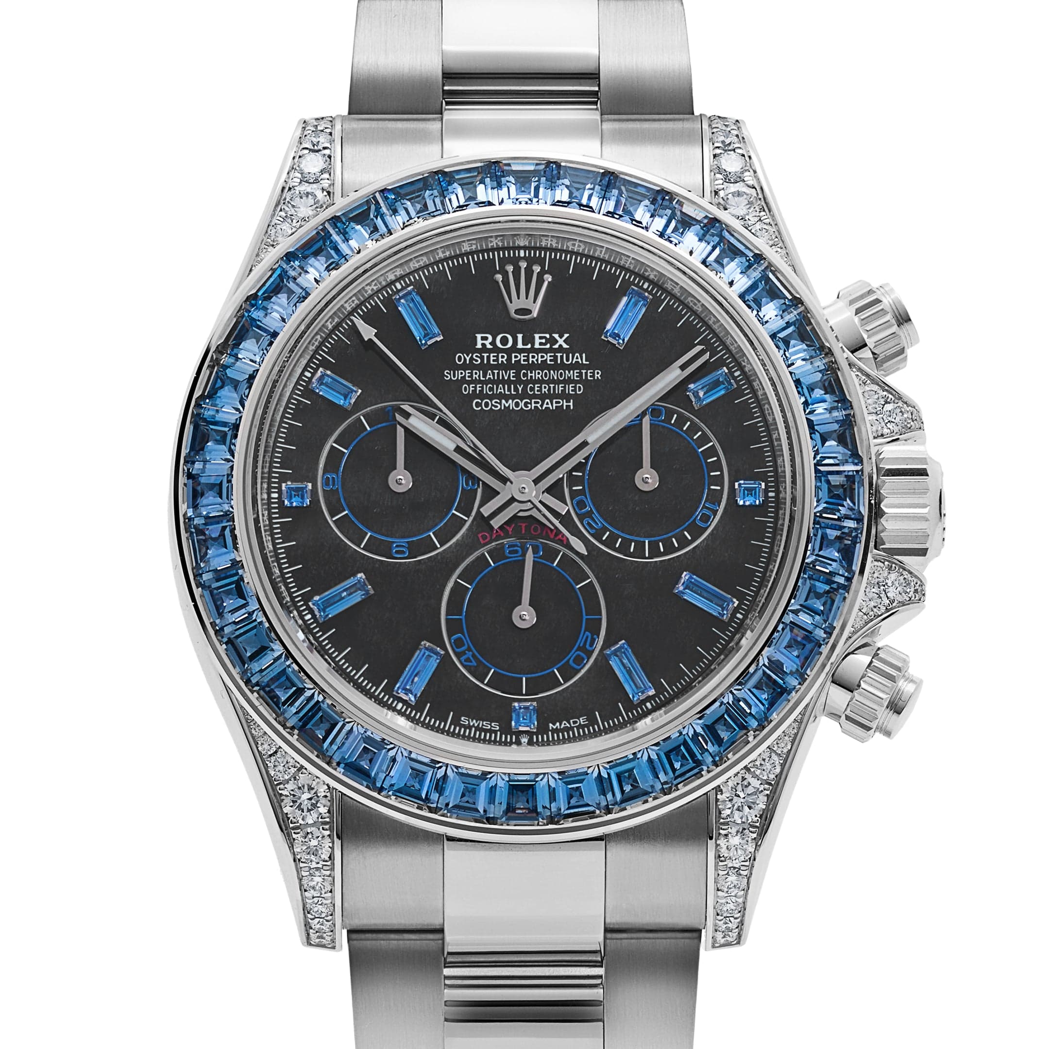 Rolex Daytona 40mm 126599TSA White Gold Silver Sheen Obsidian Dial Sapphire Bezel - Image 4