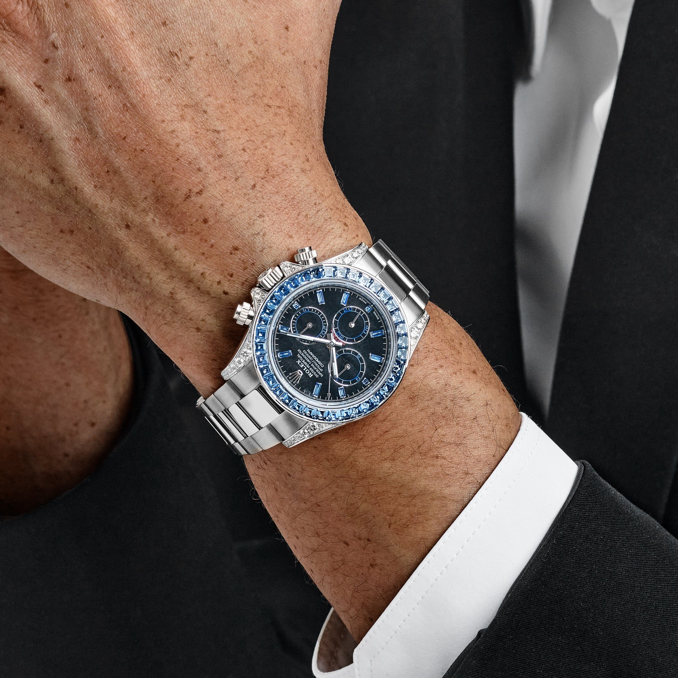Rolex Daytona 40mm 126599TSA White Gold Silver Sheen Obsidian Dial Sapphire Bezel - Image 3