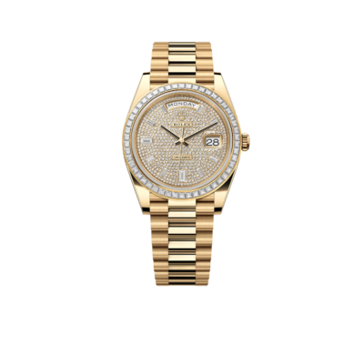 Rolex Day-Date 40mm 18K Yellow Gold Champagne Diamonds Dial 228398tbr-0036