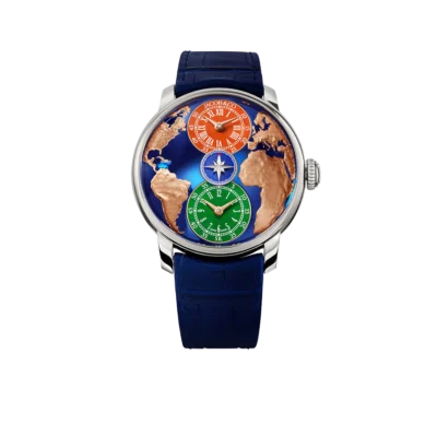 Jacob & Co The World Is Yours Dual Time Zone Salman Khan 43mm Stainless Steel Automatic Winding DT100.10.AB.AA.ABALA