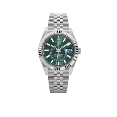 Rolex Sky-Dweller Stainless Steel Green Dial Jubilee 336934-0002 New