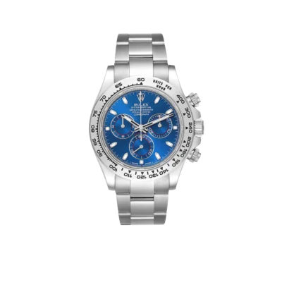 Rolex Daytona Blue Dial 40mmWhite Gold Chronograph Mens Watch 116509